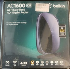 BELKIN AC1600 DB WIFI DUAL BAND AC+ GIGABIT ROUTER (ECP022860) NEW SEALED picture