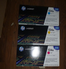 Sealed Genuine HP 124A Toner Set Q6001A Q6002A Q6003A C/Y/M picture