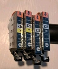 NEW 4 GENUINE CANON ( PGI-225PGBK - (2) CLI-226 Black (2) Yellow Ink Cartridges picture