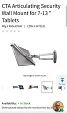 CTA Digital Articulating Security Wall Mount for 7-13 Inch Tablets, including iP picture