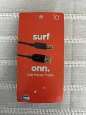 Surf Onn USB-B Printer 10ft Cable to USB-A Sealed NOS picture