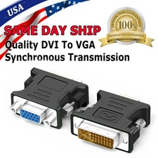 New 2PC DVI-I Male to VGA Female 15-Pin (24+5) Adapter Connector For Desktop PC picture
