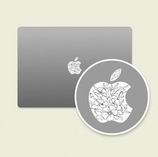 Blue Blend Apple Logo Sticker Set Vintage Mac Logo Decal MacBook iPad Laptop picture
