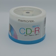 Memorex CD-R 50 Pack Spindle 52x 700Mo 80min Recordable CD-R New Sealed picture