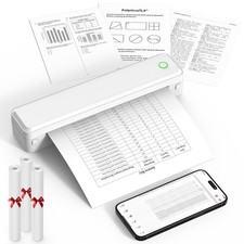 Bluetooth Thermal Portable Printer Wireless 3 Rolls Paper US Letter A4 Size picture