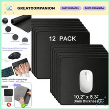 12 Pack Black Mouse Pads for Desk, Office & School - Durable, Non-Slip Surface picture