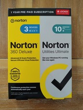 Norton 360 Deluxe for 3 Devices/1 Year + Norton Utilities Ultimate New Ships Fas picture
