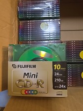 NEW: Fujifilm Mini CD-R 24 Minute 210MB 24x Write Speed Pack of 7 Lot Of 10 Box picture