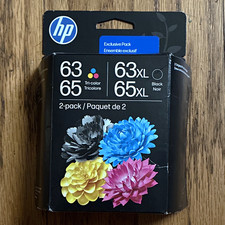 HP 63XL/65XL Genuine/Original Inkjet Ink Cartridges 2-Pack (BK/Tri-Color) picture