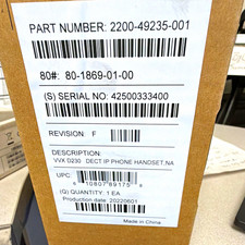 Poly VVX D230 DECT Wireless IP Phone Handset 1-Line Black MPN 2200-49235-001 picture