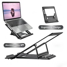 Portable Adjustable Aluminum Alloy Laptop Stand Notebook Tablet Holder Foldable picture