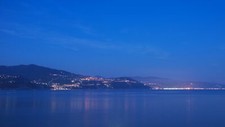 Landscape coast lake city lights Custom Gaming Mat Desk picture