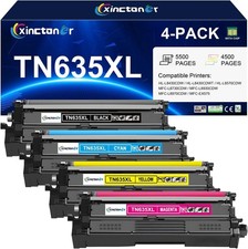 TN635XL Toner Cartridge 4 Pack High Yield w Chip for HL L8430CDW MFC picture