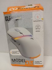 Glorious Model D3 Wireless RGB Ergonomic Gaming Mouse, White  *NO DONGLE* picture