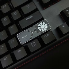 Metal DIY Keycap RTX3080 Fan Rotates Key Cap for Game Keyboard Right SHIFT picture