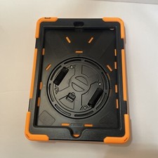 IPad 10.2 Hand Hold Gel Plastic Protective Case Orange And Black picture