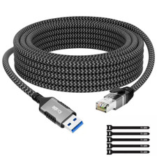Premium Build 8 Ft. USB-A 3.0 to RJ45 Gigabit LAN Ethernet Cable Network Adapter picture