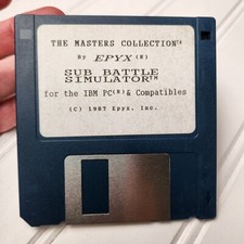 The Masters Collection Sub Battle Simulator for IBM PC 1987 EPYX 3.5