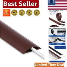 Elegant 4FT Brown Cord Cover: Soft PVC Cable Protector for Stylish Spaces picture