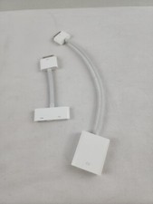 Used Genuine OEM Apple A1368 30 Pin to VGA Adapter MC552ZM/B Plus HDMI Adapter picture