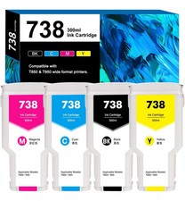 4 Pack 738 Replacement DesignJet Ink Cartridge 300ml( Black,Cyan,Magenta,Yellow) picture