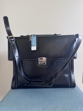 NWT Vintage Wilsons LEATHER Laptop Bag Briefcase Messenger Career $150 Grad Gift picture