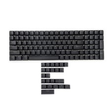 Double Shot 108 Dyed PBT Shine Through OEM Profile Keycap Rainbow Carbon Black picture