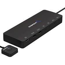 SABRENT 2-PORT USB TYPE-C KVM SWITCH WITH 60 WATT POWER DELIVERY OPTION - BLACK picture
