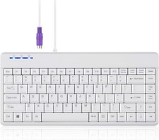 Perixx PERIBOARD-409PW Wired PS2 Mini Keyboard - 12.36X5.75X0.79 Inches Dimensio picture