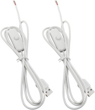 USB Cable with On/Off Switch 2PCS 1.5M USB Male to DC 2 Pin Wire Push Button Swi picture