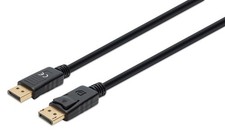 MANHATTAN DISPLAYPORT CABLE 1M 8K/60HZ- PVC MALE/MALE BLACK POLYBAG picture
