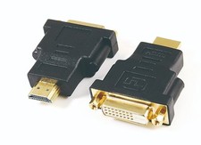 DVI TO HDMI MALE GOLD PLATED ADAPTER ADAPTOR CONNECTOR CONVERTER HD TV MONITOR picture