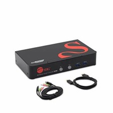 SIIG 4K DisplayPort 2 Port KVM Switch with Audio and Microphone (CE-DP0F11-S1) picture