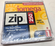 Vintage 1998 iomega Zip Disk 250 MB Super Floppy (New, Sealed) PC Formatted picture