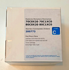 Compatible Lexmark 70C0X20 80C0X20 Cyan Extra High Yield Toner CS510 CX510 picture