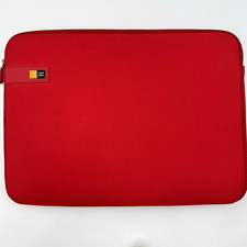 Case Logic LAPS-116 16in Laptop Sleeve Case Red Neoprene Padded Zipper Rare picture