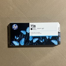 Genuine HP 728 Matte Black Ink Cartridge 300ml F9J68A DesignJet T730 T830 picture