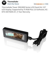 Thermaltake Tower 300/600 Series LCD Panel Kit; 3.9