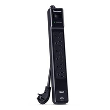 Cyber Power CSP604UC CYBERPOWER CSP604UC SURGE 1500J 4 CORD USB-AC BLACK picture