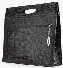 Mobile Edge Laptop Briefcase Purse Black Faux Croc 14.1” PC picture