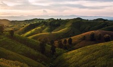 Landscape nature clouds mountains hills thailand trees Custom Gaming Mat Desk picture