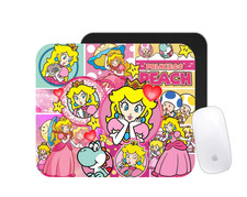 Princess Peach Mouse Pad | Pink Princess Cartoon Desk Mat | Custom Gaming Gift picture