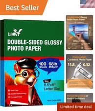 Thick Photo Paper Glossy Double Sided 100 Sheets 8.5x11 Heavyweight 68lb 260g... picture