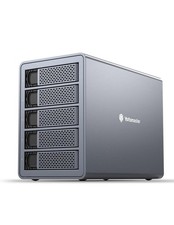Yottamaster 5 Bay RAID Hard Drive Enclosure, Aluminum 2.5