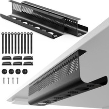 Cable Management under Desk 26PCS Cable Management Tray Kit Ventilated Hexagon picture