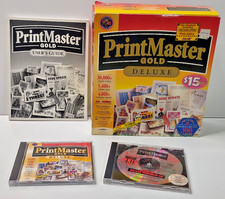 Printmaster Gold Deluxe 1997 Vintage Mindscape Windows 95 3.1 With Box No Cards picture