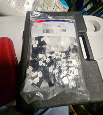 Leviton Extreme Cat 6 Connector 25-Pack Black/White MPN 61110-BE6 picture