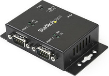 Startech USB to Serial Adapter - 2 Port - Wall Mount - Din Rail Clips - Industri picture