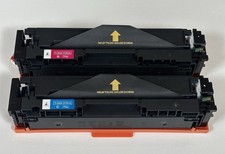 2 Pcs Toner Cartridges Ti-202A CF501A, Ti-202A CF503A, Cyan, Magenta. With Chip. picture