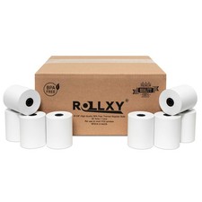 Thermal Paper Receipt Rolls 1/8 x 230 T50GSM BPA Free 100 Count White 3-1 picture